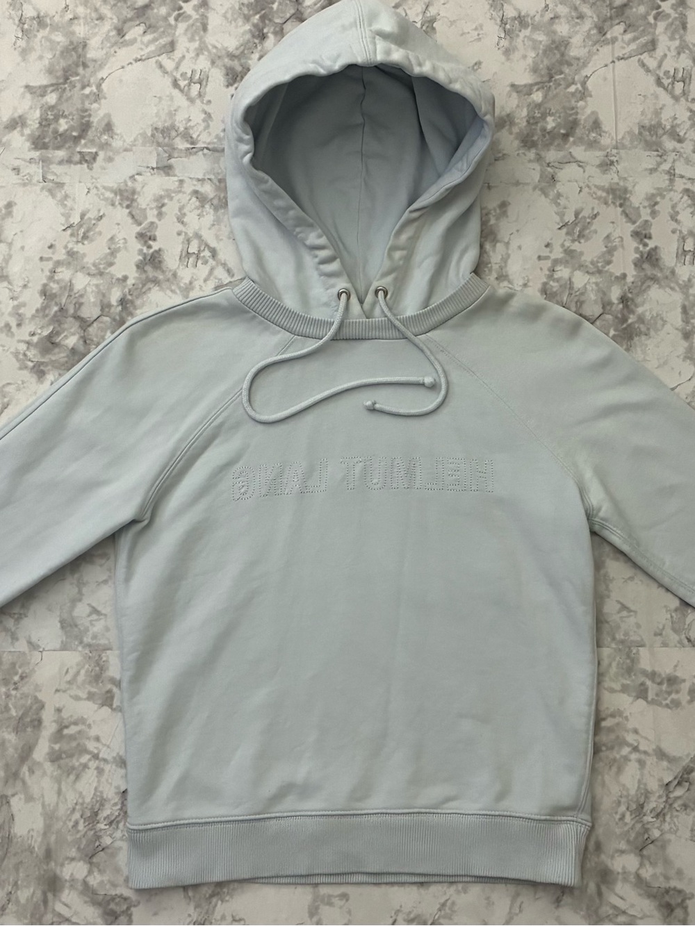 Helmut Lang Alien Hoodie Light Blue Size XS